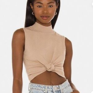 Revolve Superdown Felicity Knot Front Top - Tan
